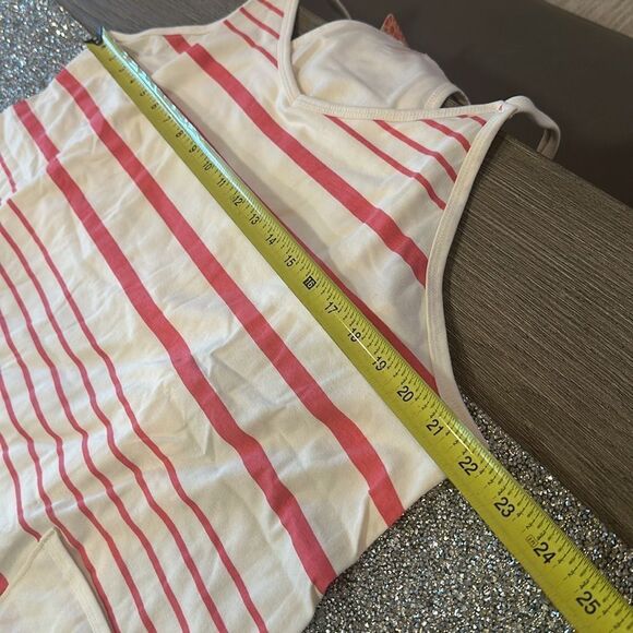 Free People Hot Shot Mini Printed Dress XL red ivory spring stripe NWT - Picture 5 of 9